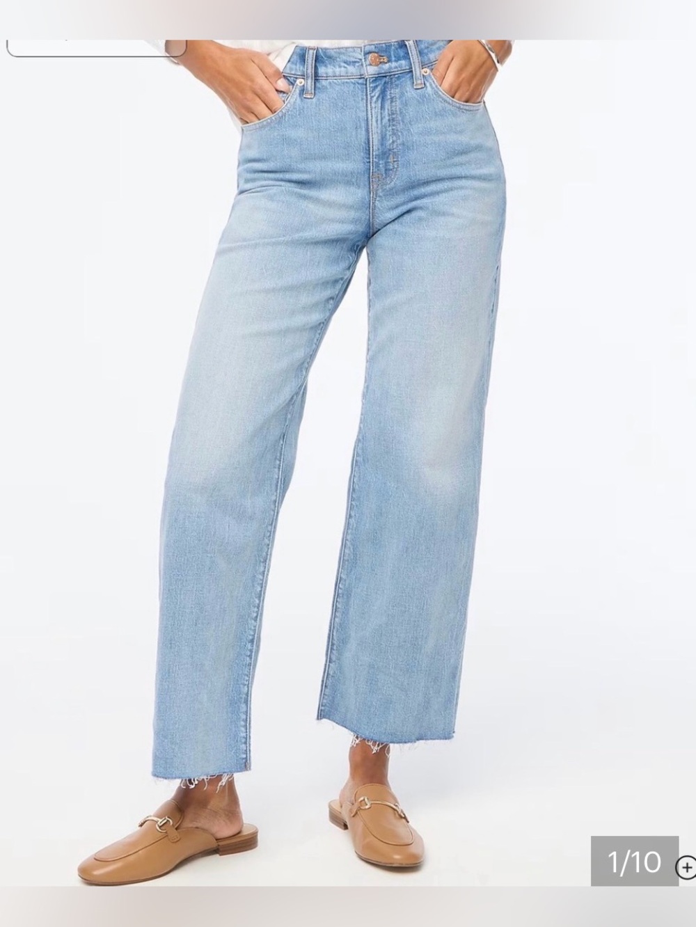 J.Crew Wide Leg Cropped Jeans size 27